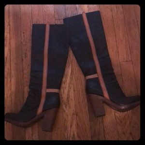 SALE: Seychelles Boots with Brown Stripe